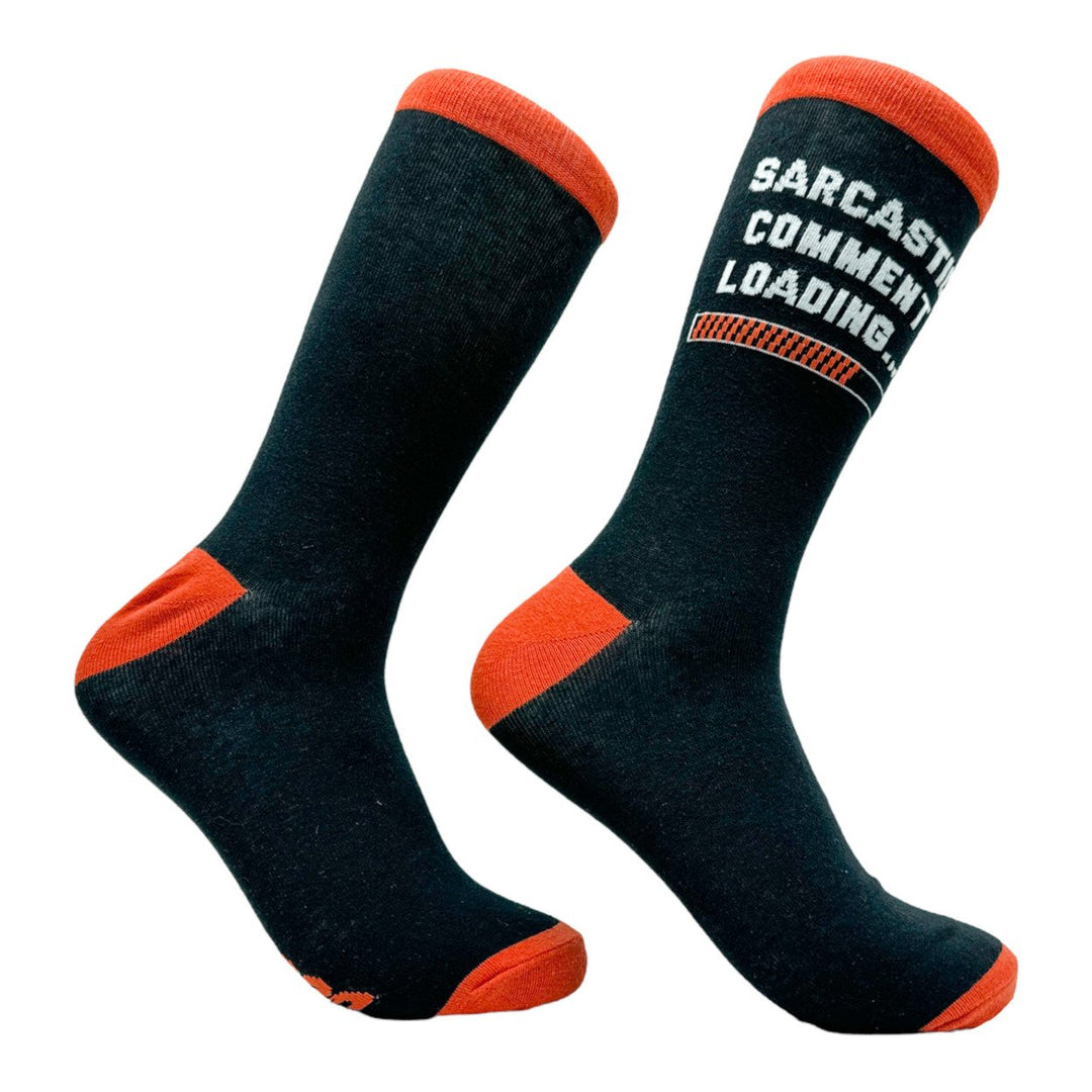 Mens Sarcastic Comment Loading Socks Funny Loading Bar Joke Footwear Image 1