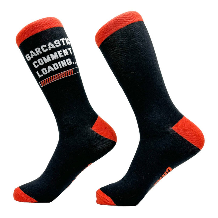 Mens Sarcastic Comment Loading Socks Funny Loading Bar Joke Footwear Image 2