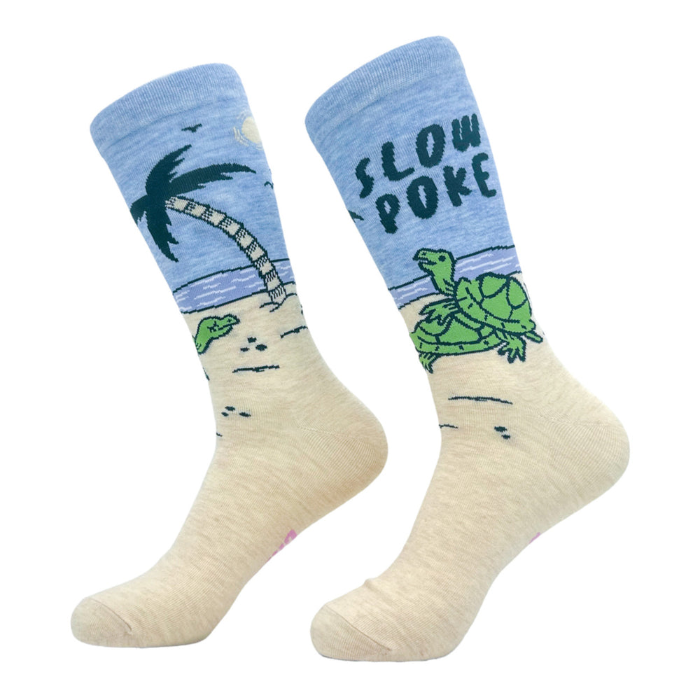 Mens Slow Poke Socks Funny Offensive Turtle Beach Sex Joke Footwear Image 2