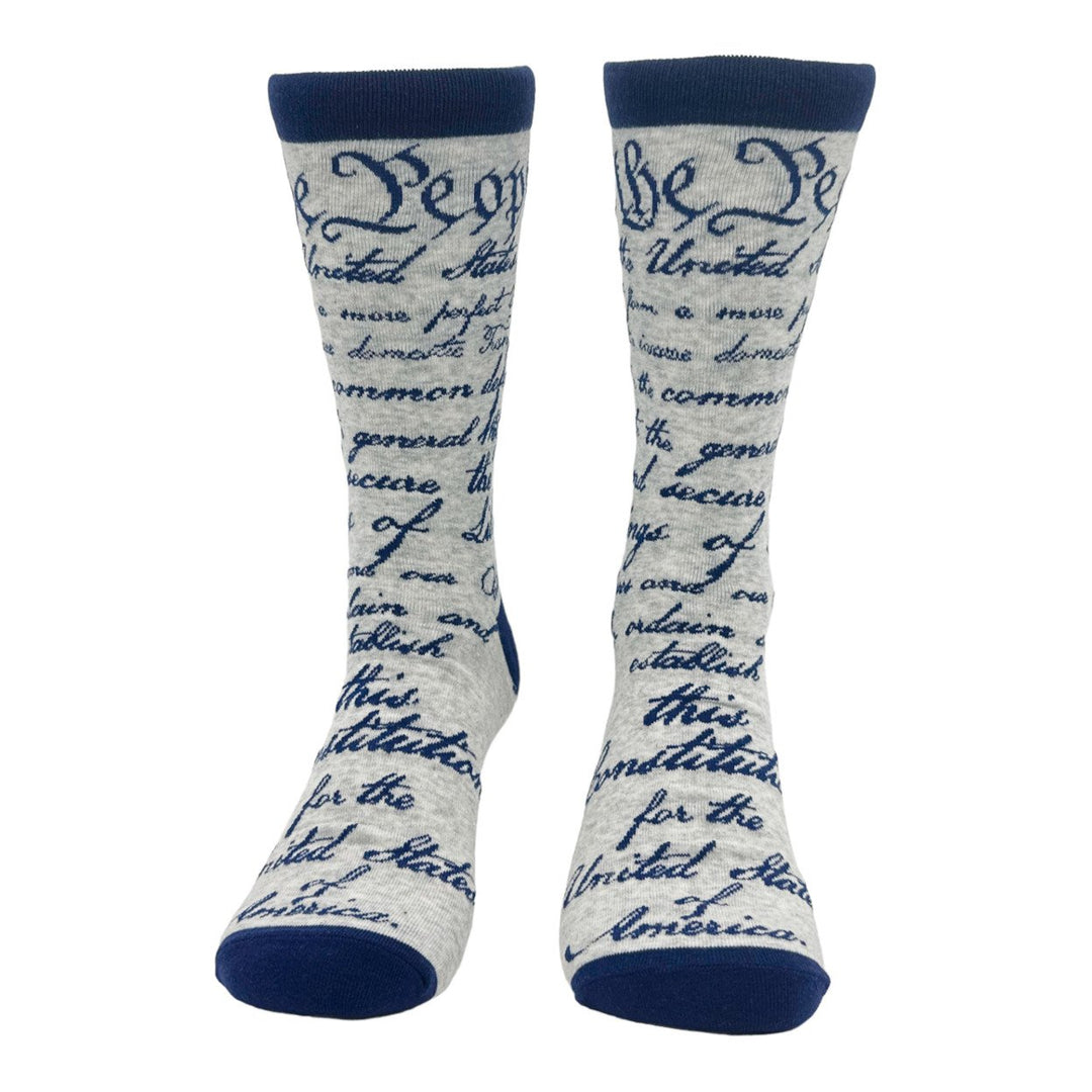 Mens US Constitution Socks Funny Patriotic 4th Of July USA Footwear Image 4