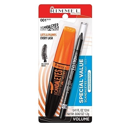 Rimmel ScandalEyes Curve Alert Mascara with ScandalEyes Waterproof Kohl Kajal Liner 0.41 Ounces Image 1