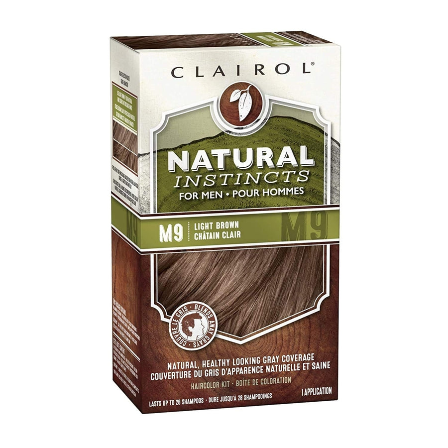 Clairol Natural Instincts Semi-Permanent Hair Dye Kit for Men, Light Brown Image 1