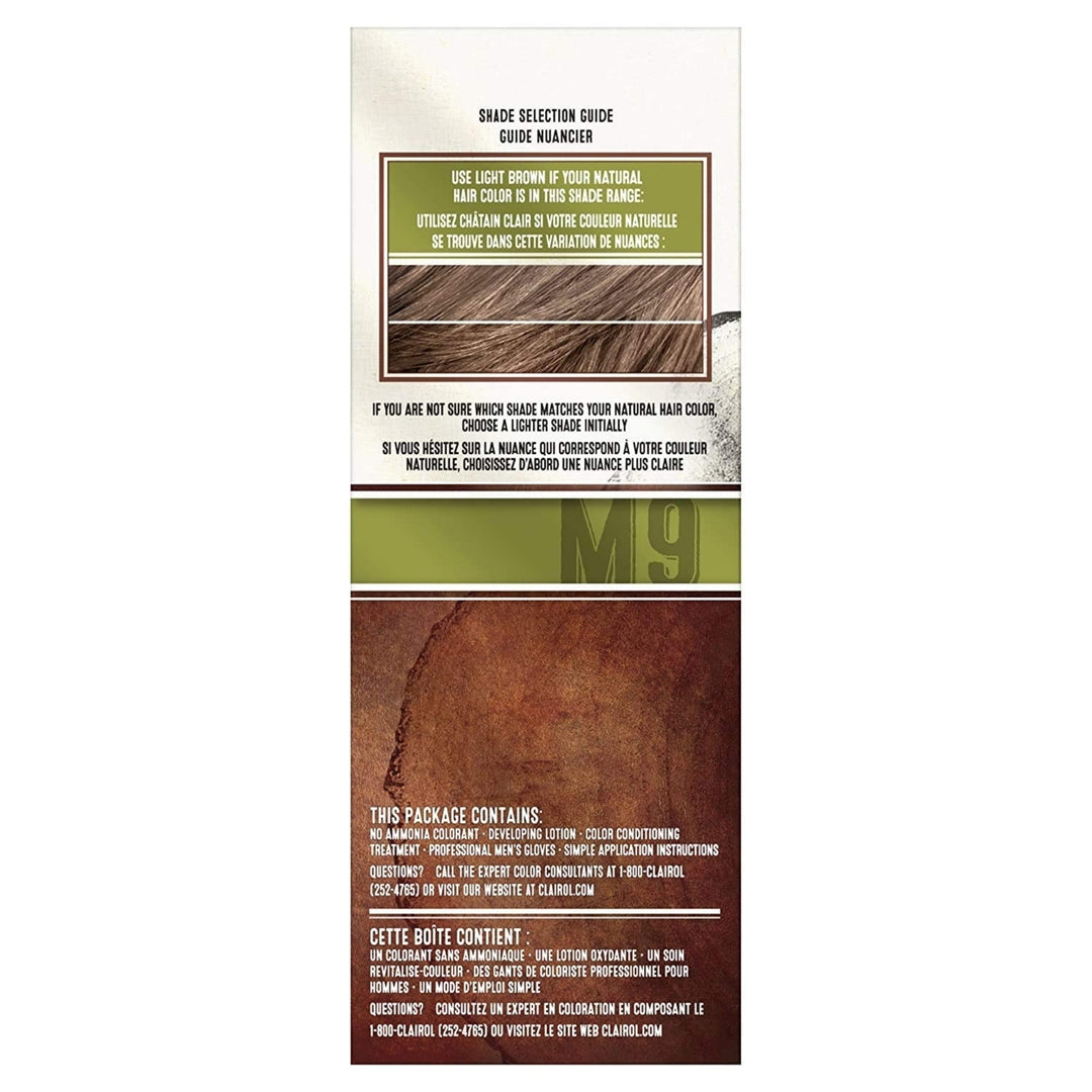 Clairol Natural Instincts Semi-Permanent Hair Dye Kit for Men, Light Brown Image 3