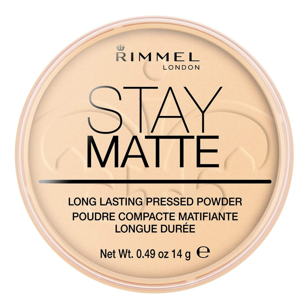 Rimmel Stay Matte Pressed Powder Transparent 0.49oz Long Lasting Oil Control Image 1