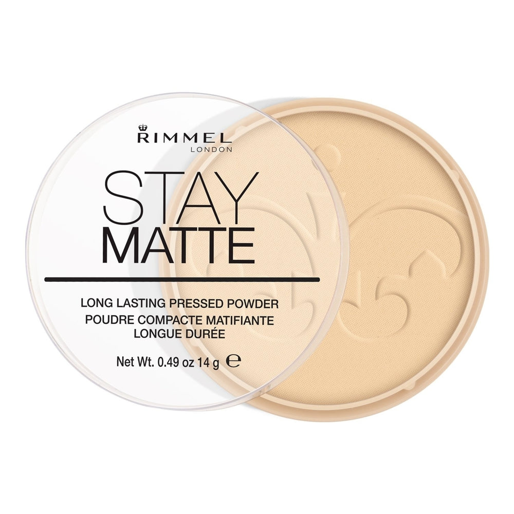 Rimmel Stay Matte Pressed Powder Transparent 0.49oz Long Lasting Oil Control Image 2