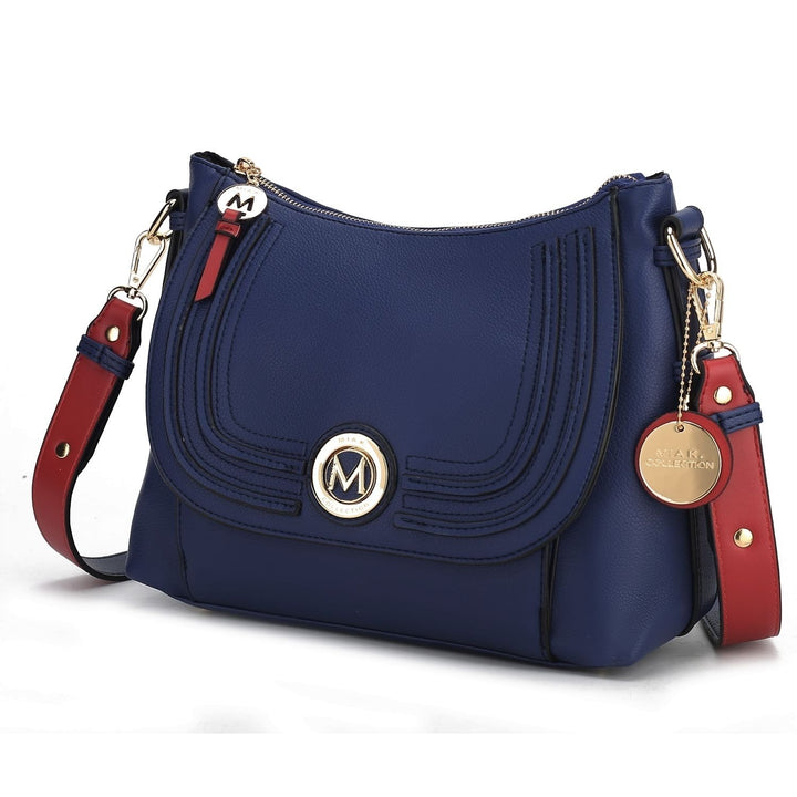 MKF Collection Maggie Crossbody Bag Vegan Leather Multi-Functional Shoulder Bag Handbag by Mia K. Image 9