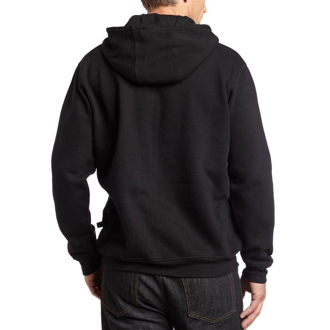 Caterpillar Mens Trademark Hooded Sweatshirt BLACK Image 3