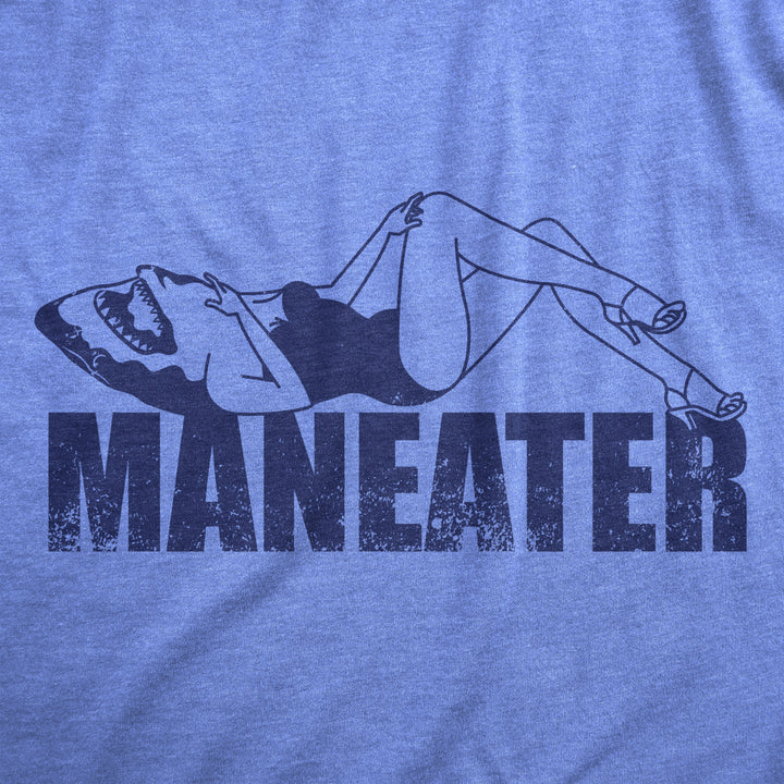 Womens Maneater T Shirt Funny Sexy Dangerous Shark Joke Tee For Ladies Image 2