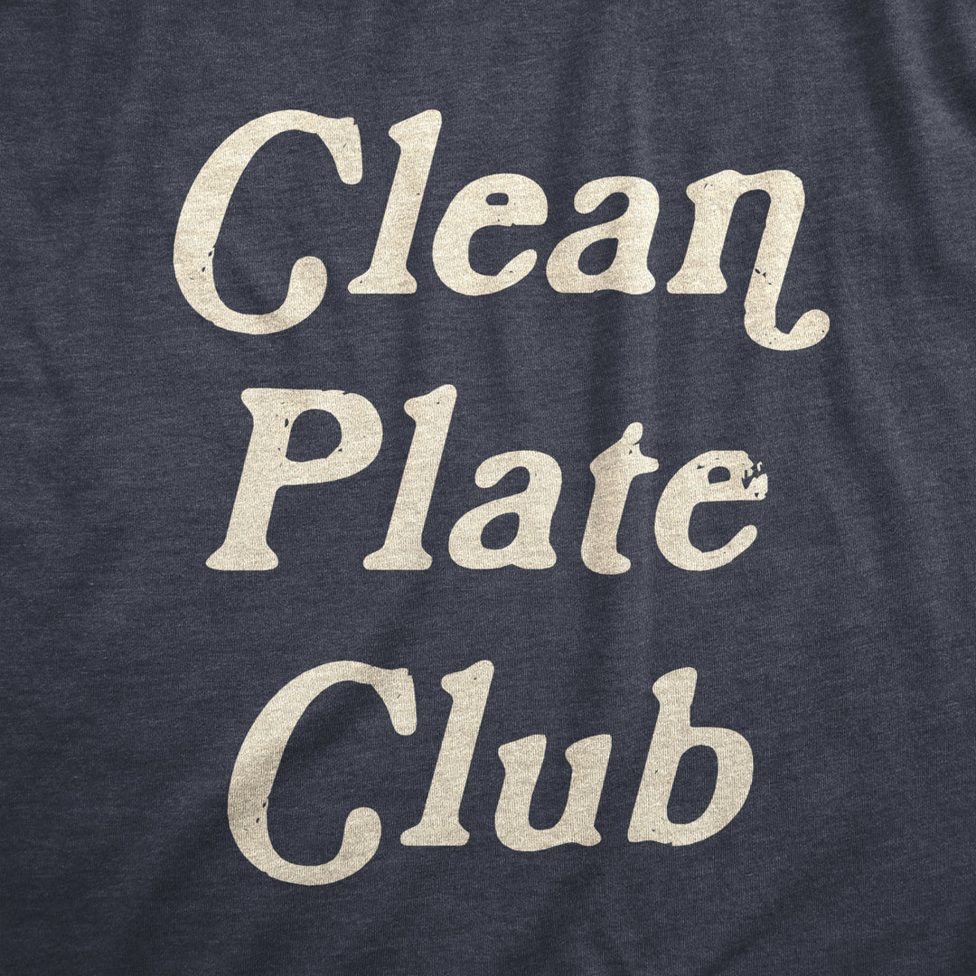 Womens Clean Plate Club T Shirt Funny Thanksgiving Dinner Lovers Tee For Ladies Image 2