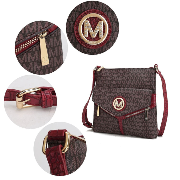 MKF Collection Cecilia Crossbody Handbag Multi-Functional Shoulder Bag by Mia K Image 10