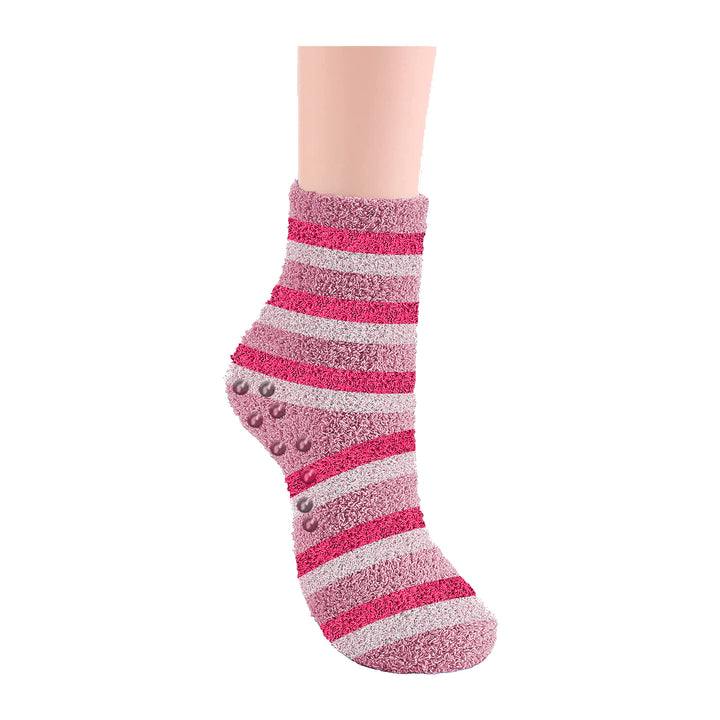 4-Pairs: Womens Non-Slip Warm Soft Fluffy Cozy Fuzzy Plush Socks for Winter Image 9