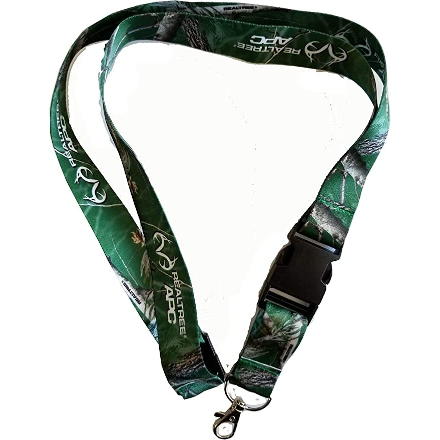 RealTree APC Green Camo Pattern Hunting Breakaway Lanyard Keychain with Detachable Clasp Image 1