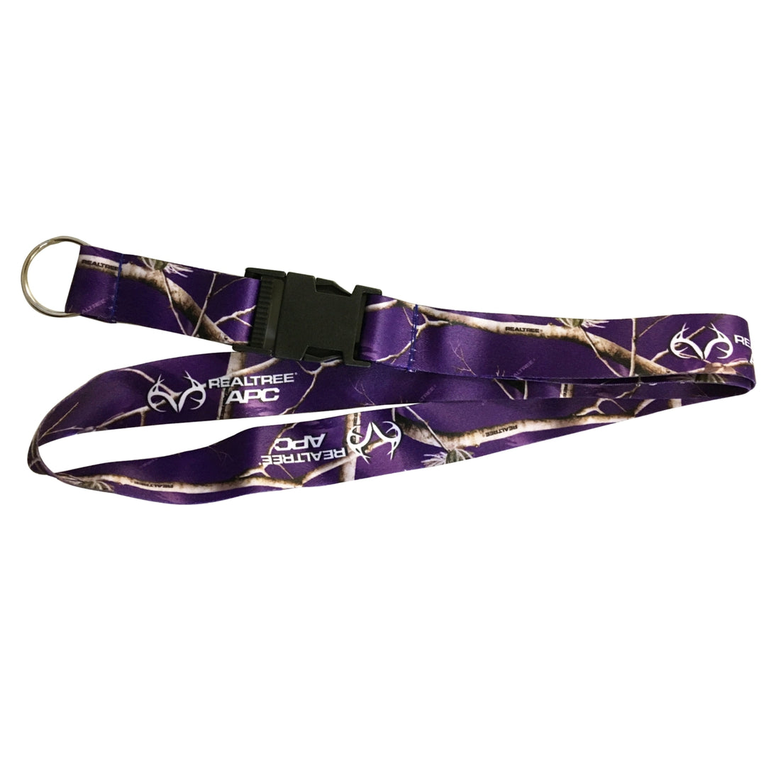 RealTree APC Purple Camo Pattern Hunting Lanyard Keychain with Clasp Image 1