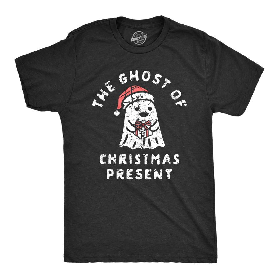 Mens The Ghost Of Christmas Present T Shirt Funny Xmas Spirit Gift Joke Tee For Guys Image 1