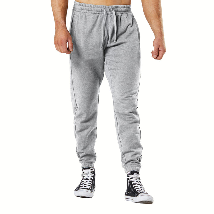 Mens Fleece-Lined Jogger Pants 3-Pack Casual Elastic Bottom with Pockets Image 4