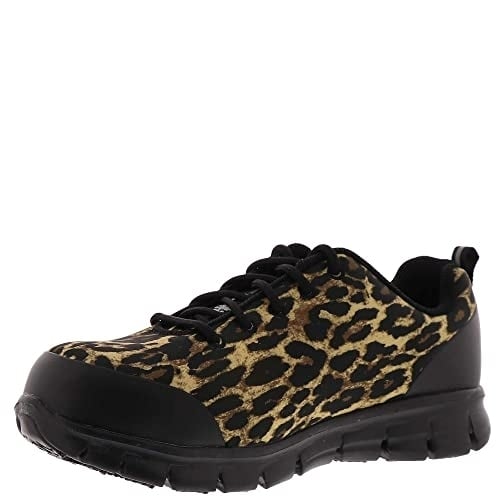 SKECHERS WORK Womens Sure Track- Saivy Composite Toe Work Shoe Leopard - 108083-LPD LEOPARD Image 1