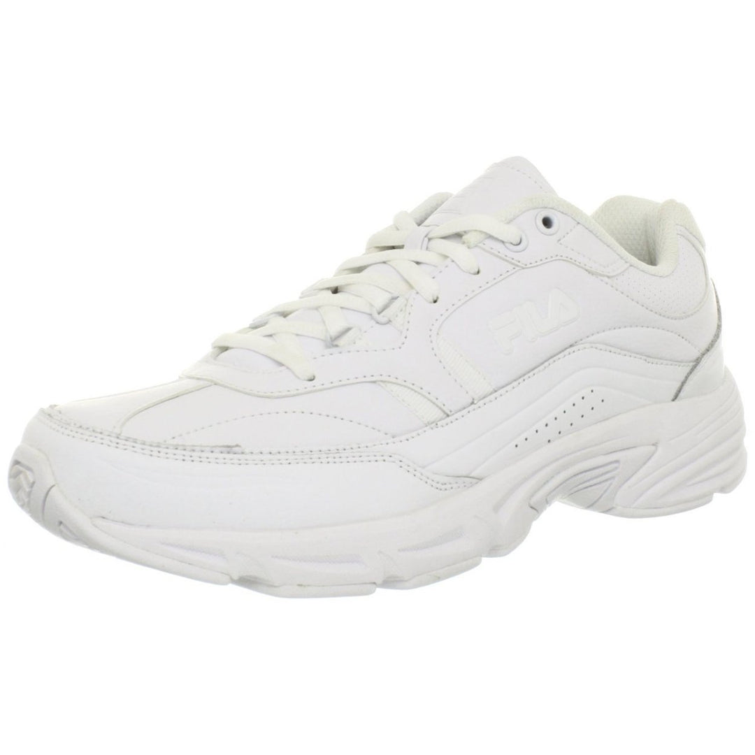 Fila Mens Wide Memory Workshift Slip-Resistant Work Ath Food Service Shoe WHT/WHT/WHT Image 1