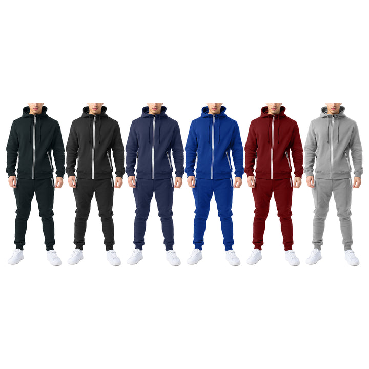 Mens Stylish Slim fitting Hoodie and Jogger Set Image 4