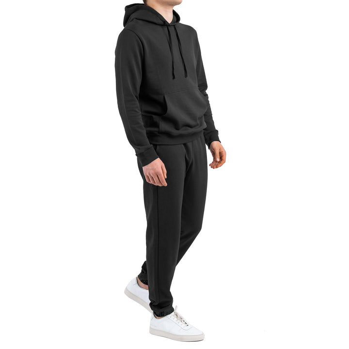 Mens Athletic Warm Jogging Pullover Sweatshirt Pants Set Fleece Lined Activewear Image 6