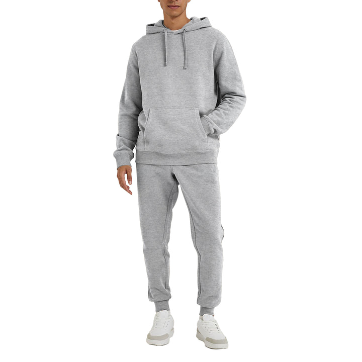 Mens Athletic Jogging Pullover Tracksuit Soft Fleece Lined Hoodie Pants Image 7