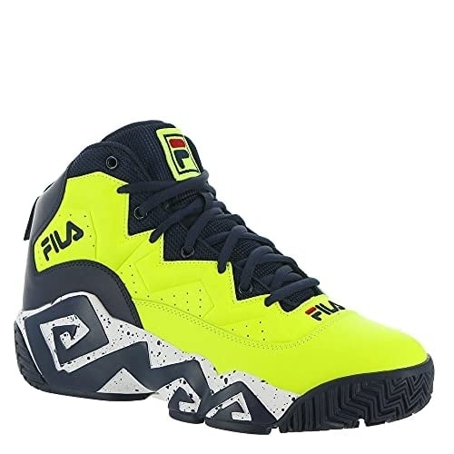 Fila Mens Lightweight Everyday Casual Mb Mid-top Basketball Sneakers WHITE/BLACK/ELECTRIC BLUE Image 1