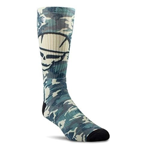 ARIAT Unisex Roughneck Crew Work Socks Grey Green 2-Pair AR2534-050 Durable Spandex Image 2