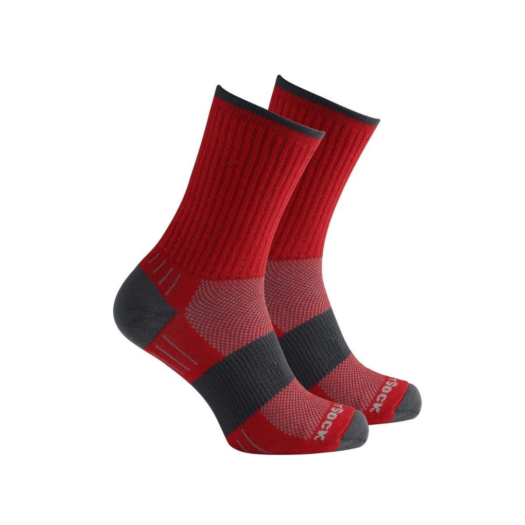 Wrightsock Unisex Escape Crew Socks Red Model 9566701 Lightly Cushioned Image 1