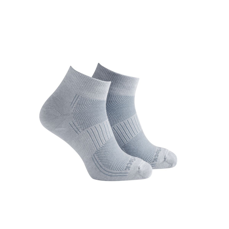 Wrightsock Unisex Coolmesh II Quarter Socks Light Grey - 805.0500 Image 1