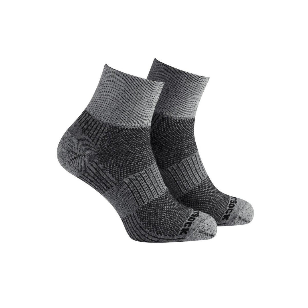 Wrightsock Unisex ECO Light Hike Quarter Wool Socks Black/White - 695.0501  BLACK/WHITE Image 1
