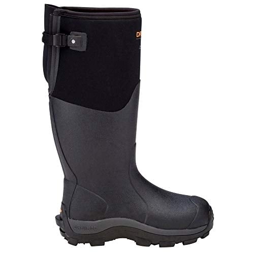 Dryshod Womens Haymaker Gusset Pull On Farm Boot Black/Orange - HAYG-WH-BK ONE SIZE BLACK/ORANGE Image 4