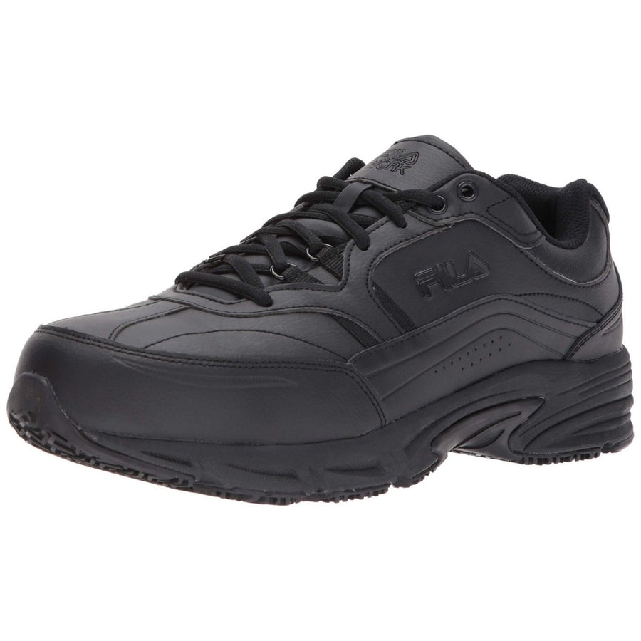 Fila Mens Memory Workshift Slip Resistant Steel Toe Work Shoes Hiking BLK/BLK/BLK Image 1