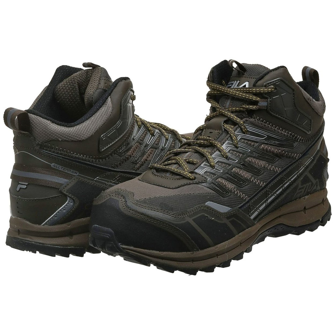 Fila Mens Hail Storm 3 Mid Composite Toe Trail Work Shoes Hiking WNUT/MBRN/GFUS Image 3