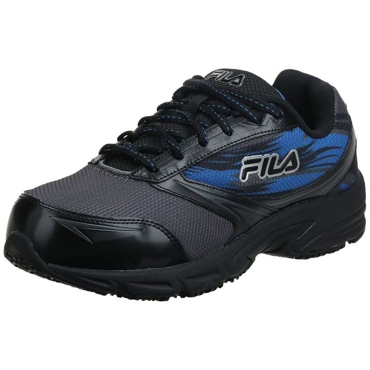 Fila Mens Memory Meiera 2 Work Shoe Slip Resistant Composite Toe CSRK/BLK/PRBL Image 4