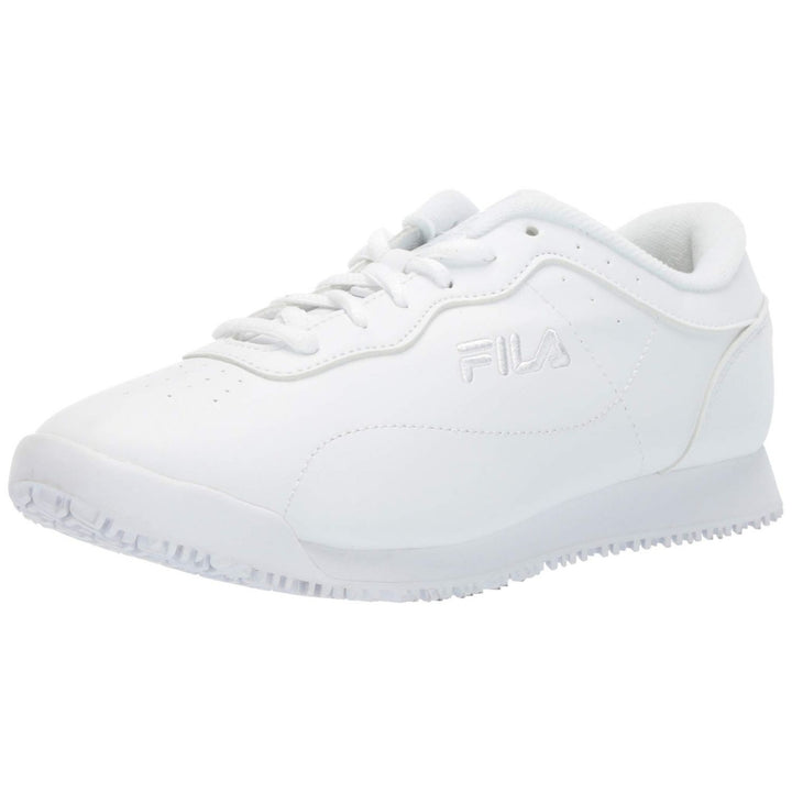 Fila Womens Memory Viable Slip Resistant Work Shoe Food Service 0 WHT/WHT/WHT Image 2