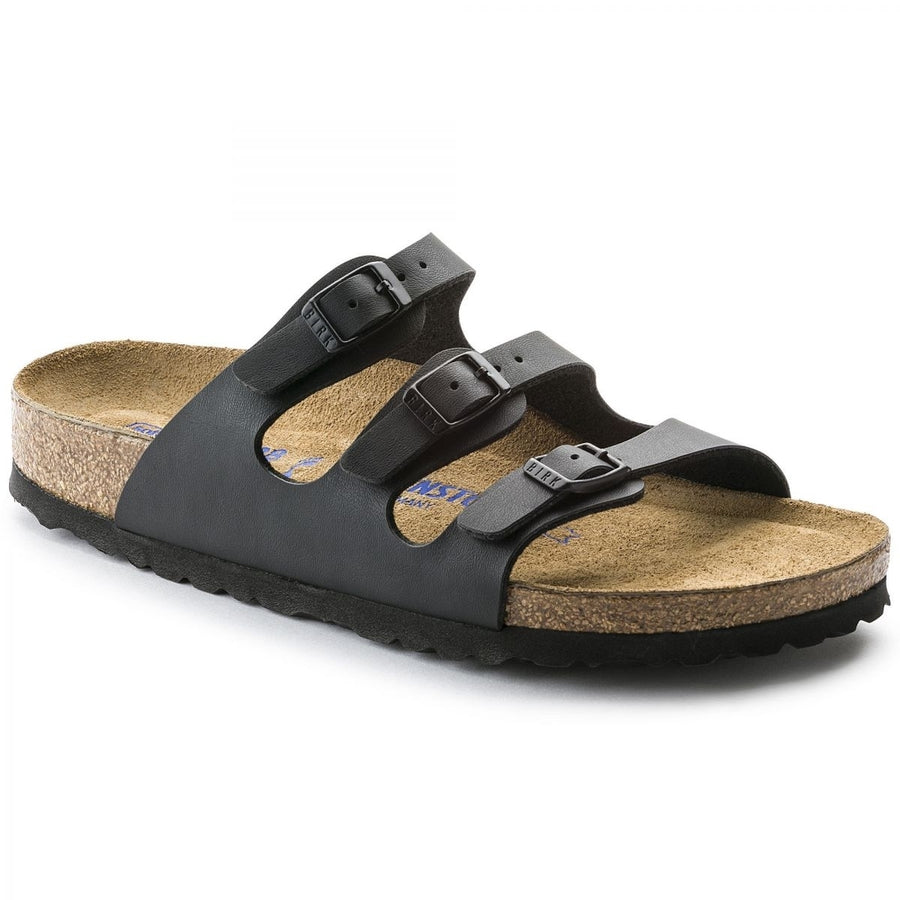 BIRKENSTOCK Womens Florida Soft Footbed Black Birko-Flor (regular width) - 0053011 8-8.5 Narrow BLACK BFL Image 1