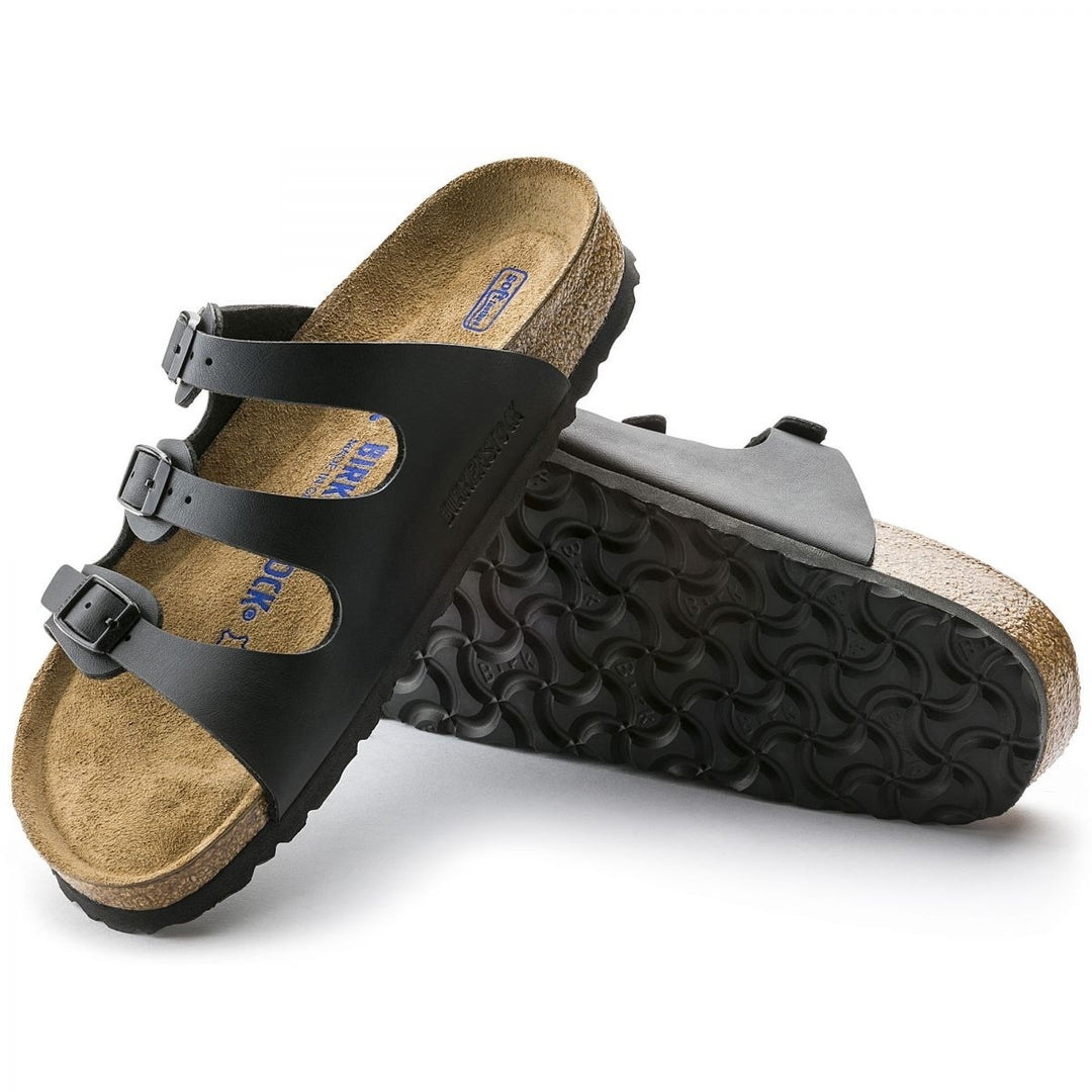 BIRKENSTOCK Womens Florida Soft Footbed Black Birko-Flor (regular width) - 0053011 8-8.5 Narrow BLACK BFL Image 2