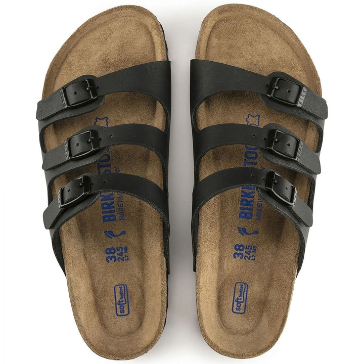 BIRKENSTOCK Womens Florida Soft Footbed Black Birko-Flor (regular width) - 0053011 8-8.5 Narrow BLACK BFL Image 3