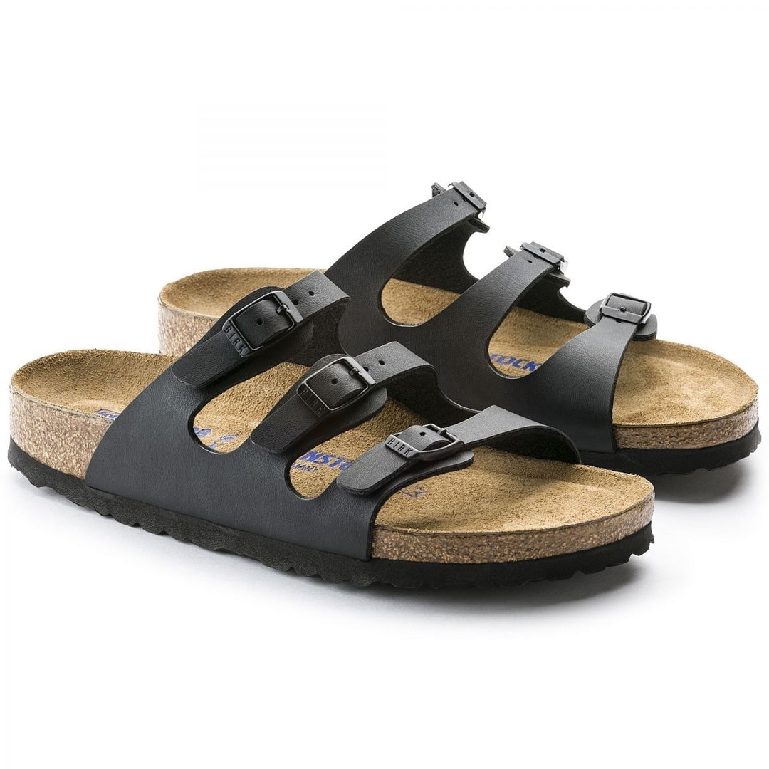 BIRKENSTOCK Womens Florida Soft Footbed Black Birko-Flor (regular width) - 0053011 8-8.5 Narrow BLACK BFL Image 4