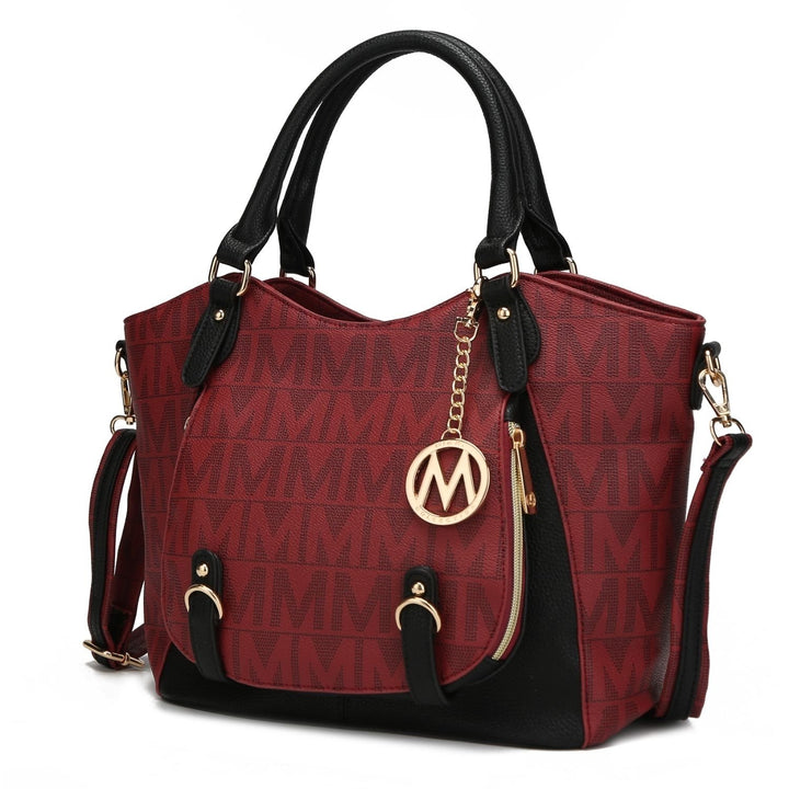 MKF Collection Multi-Functional Shoulder Bag Fula Signature Satchel Handbag by Mia K. Image 1