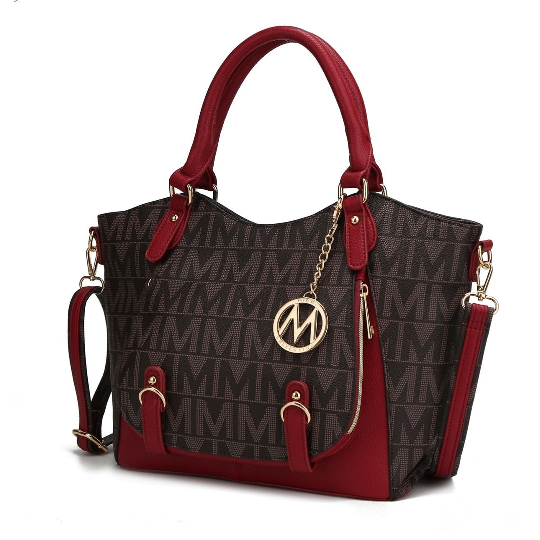 MKF Collection Multi-Functional Shoulder Bag Fula Signature Satchel Handbag by Mia K. Image 1