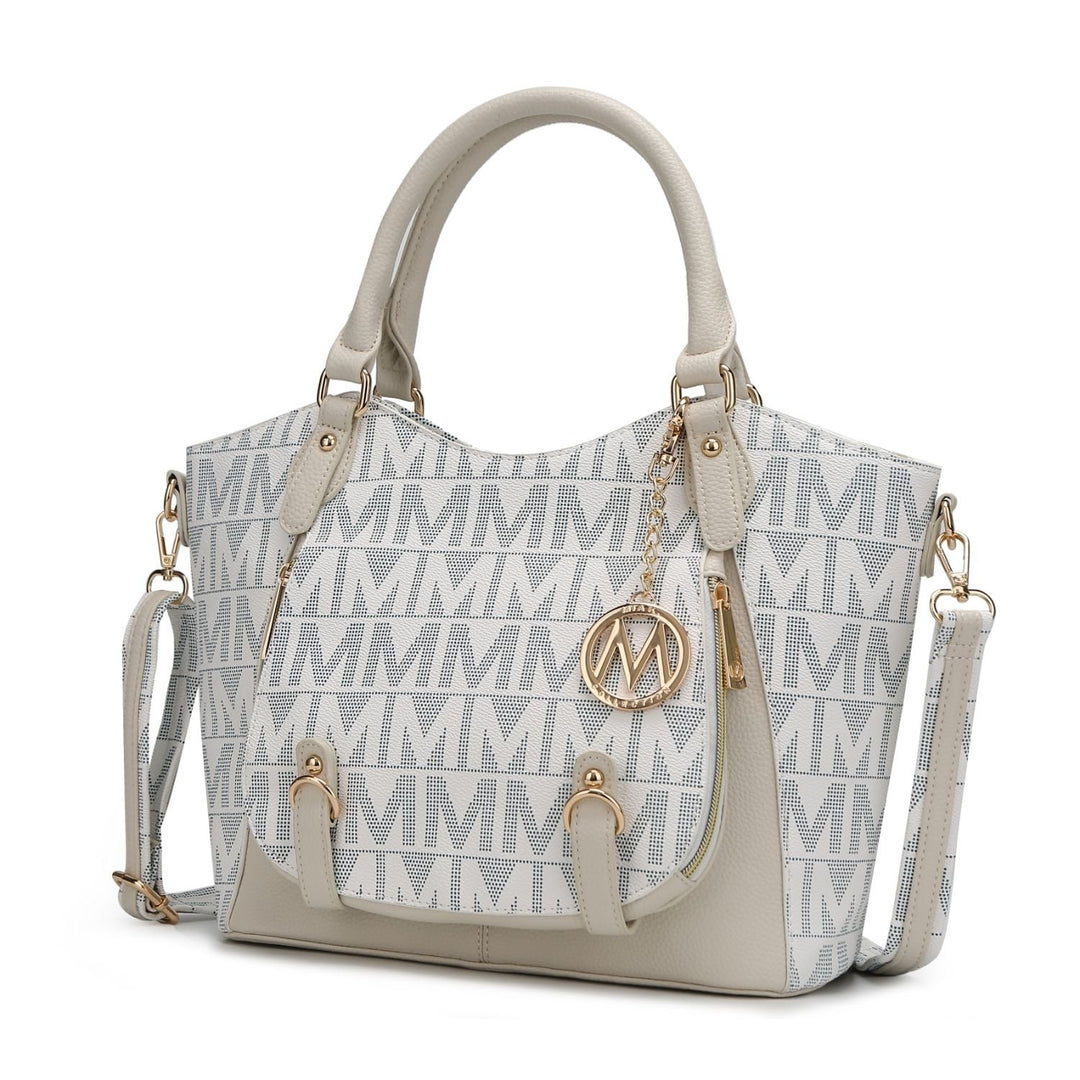 MKF Collection Multi-Functional Shoulder Bag Fula Signature Satchel Handbag by Mia K. Image 1