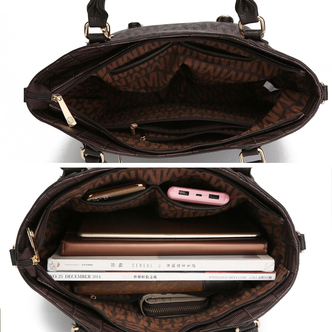 MKF Collection Fula Signature Satchel Handbag by Mia K. Image 12