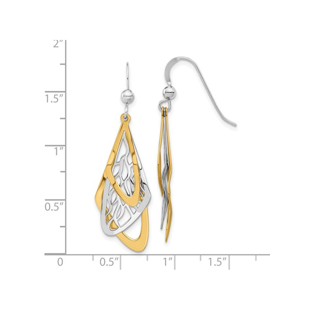 Sterling Silver Two-Tone Dangle Earrings Image 4