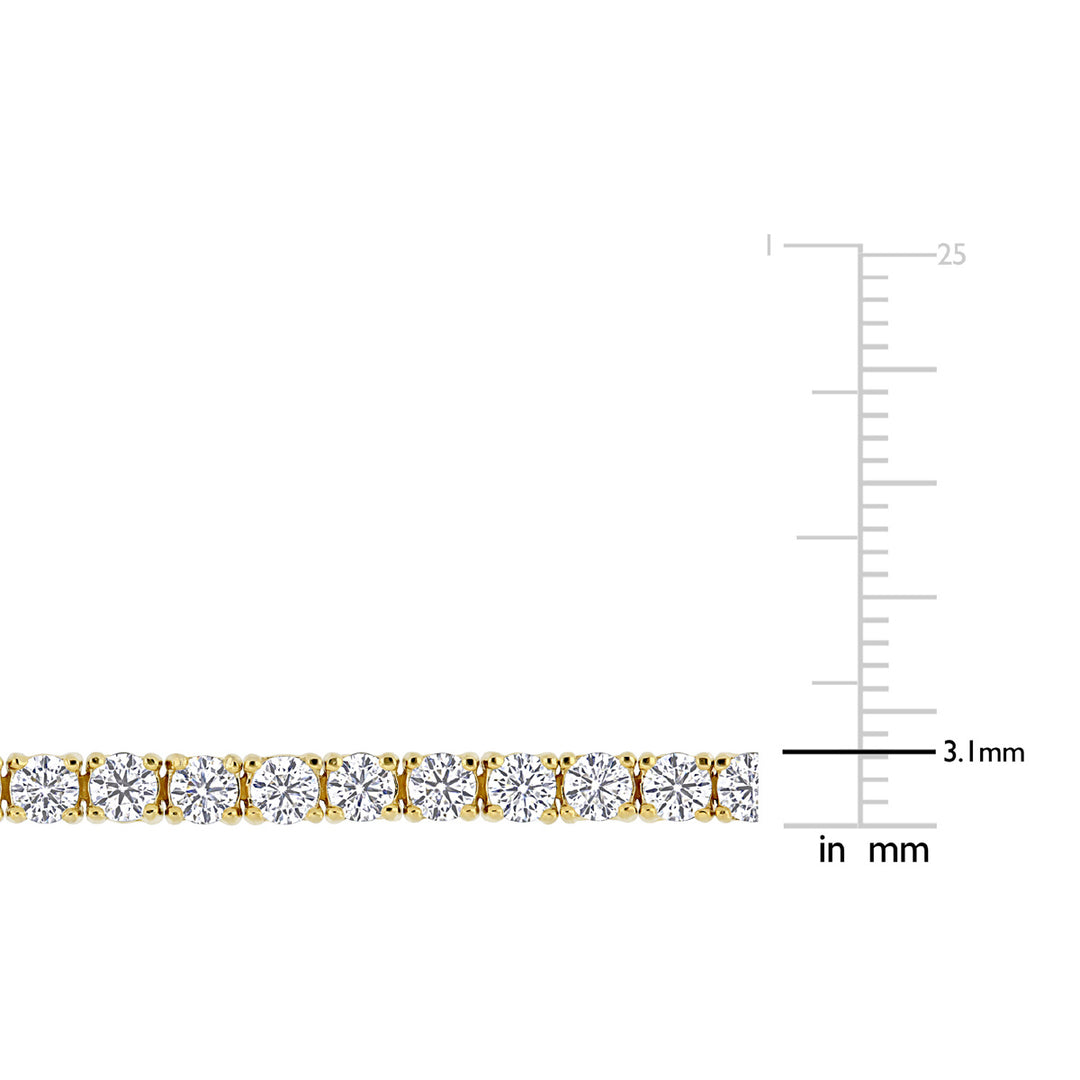 5.10 Carat (ctw) Lab-Created Moissanite Tennis Bracelet in Yellow Plated Sterling Silver Image 4