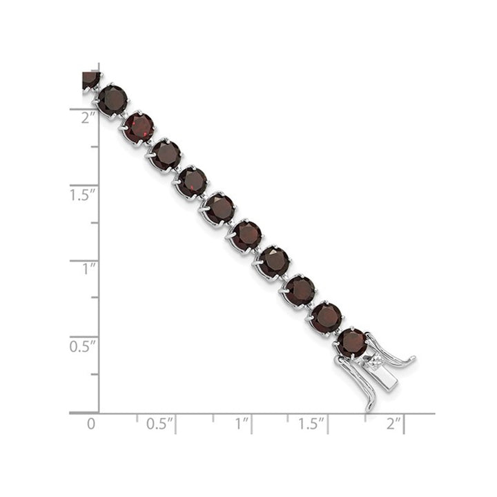 17.40 Carat (ctw) Garnet Bracelet in Sterling Silver (8 inches) Image 4