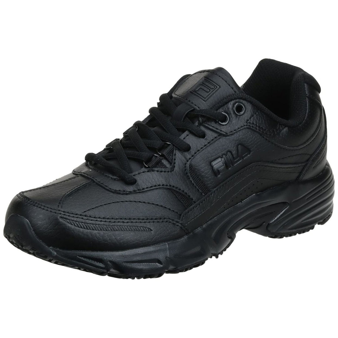 Fila Mens Memory Workshift Slip Resistant Composite Toe Shoe Wide Width Black Image 4