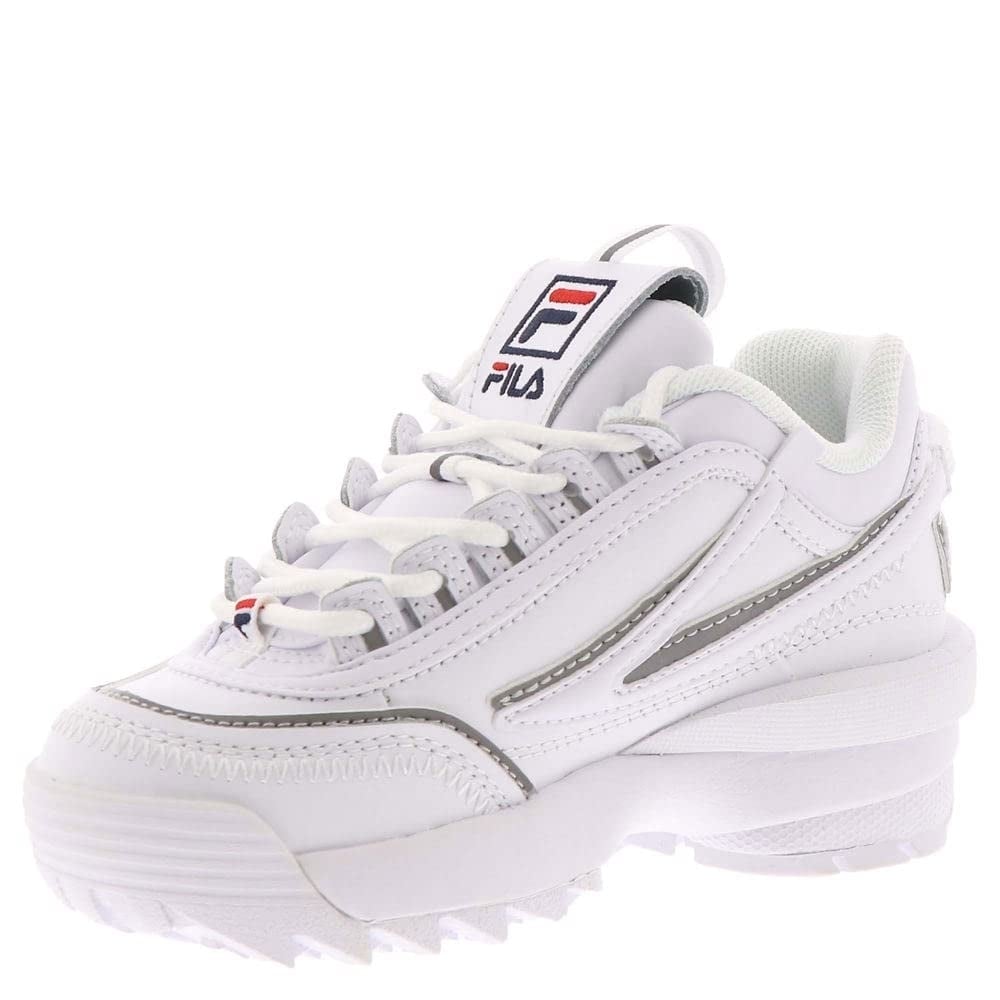 Fila Disruptor II EXP PS Toddler Girls Sneakers White Navy Red Lace-Up Image 1