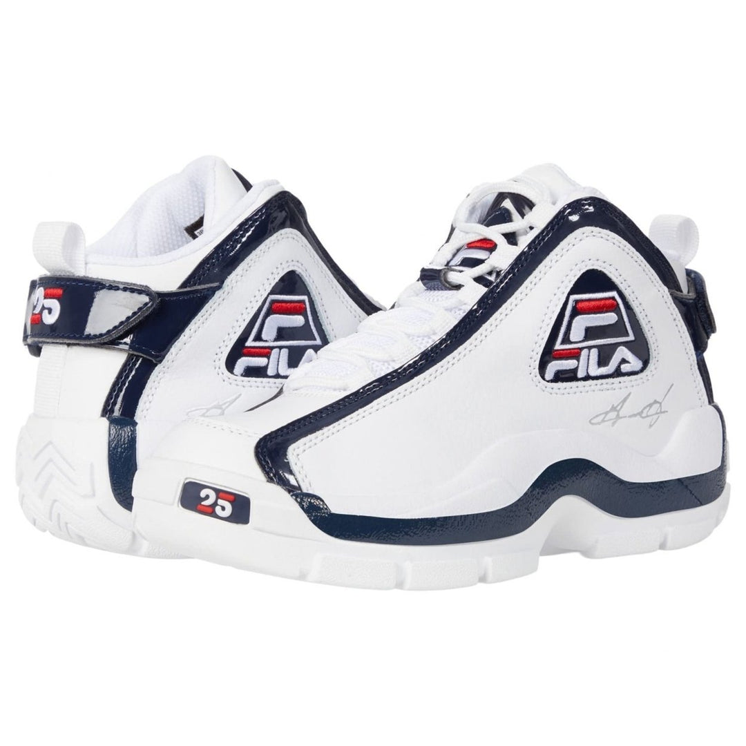 Fila Grant Hill 2 25th Anniversary Big Kids Sneakers White Navy Red Size 4 Image 3