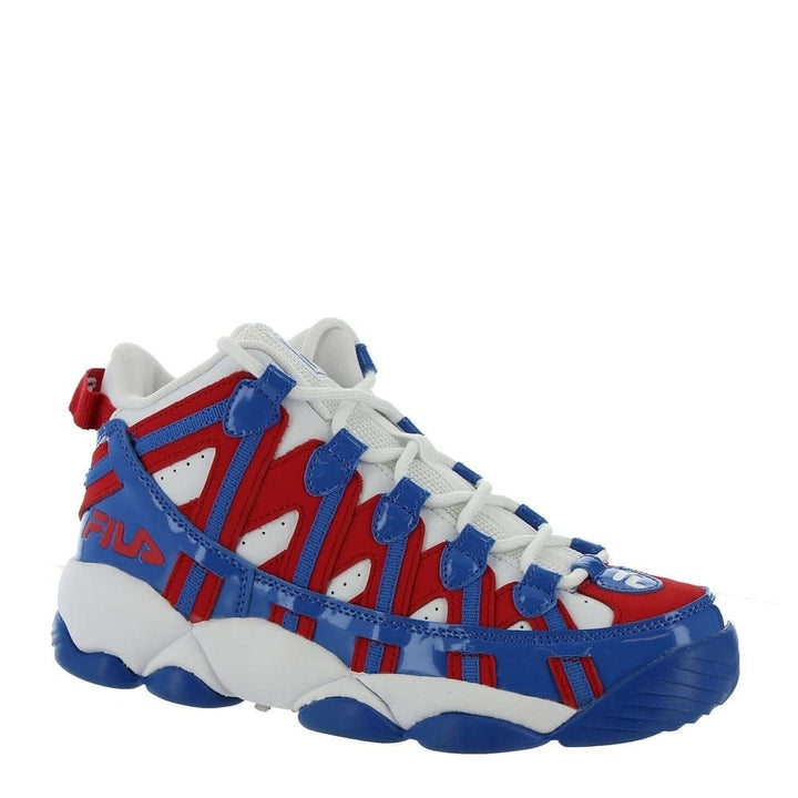 Fila Stackhouse Spaghetti Boys Basketball Sneakers White Red Blue Big Kid Size Image 1