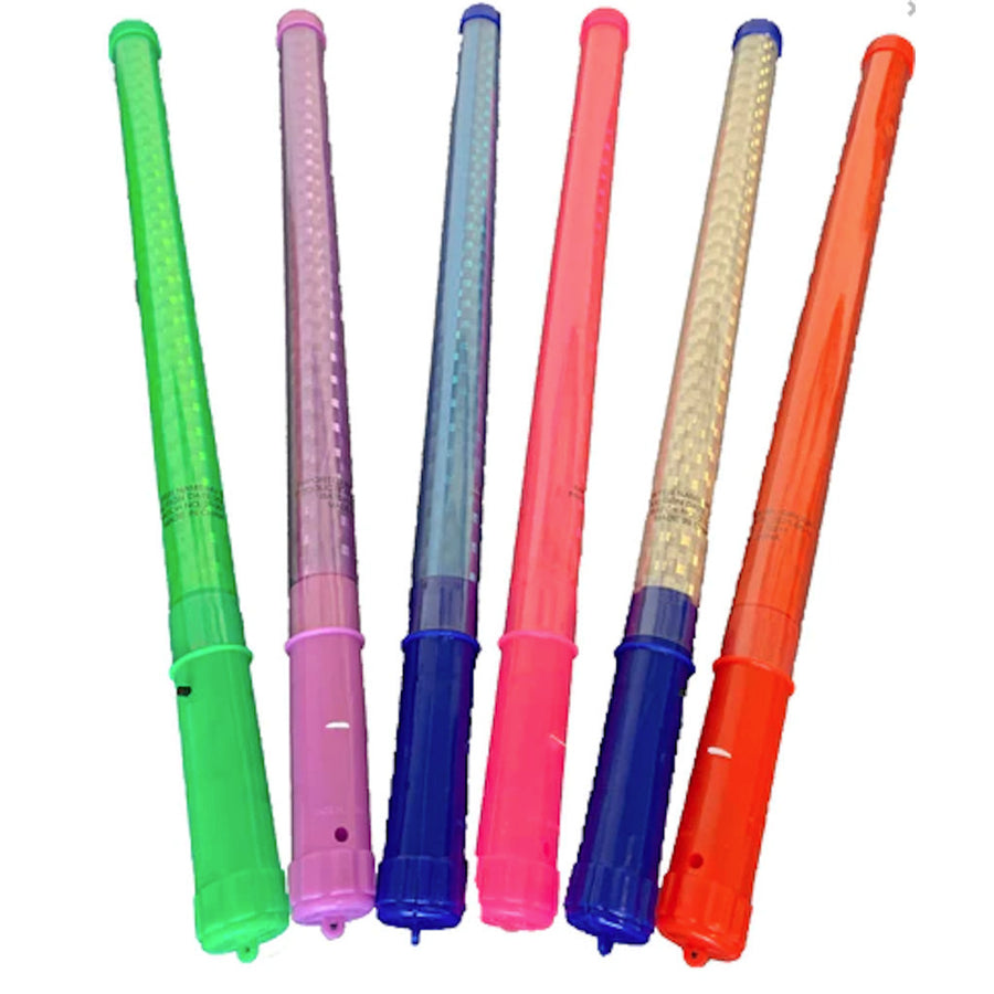 4 Pieces 18" CHECKERED COLORED LIGHT UP FLASHING STICKS  wand light toy LN321 Image 1
